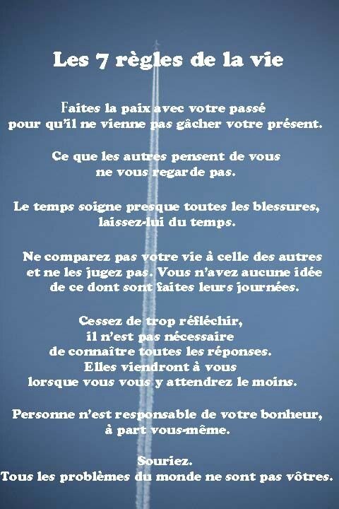 Règles de vie