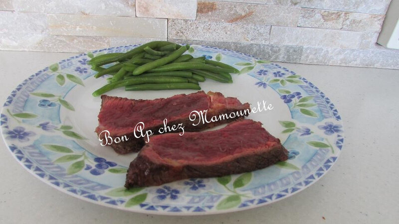 Côte de boeuf massalé au bbq haricots verts frais 023-