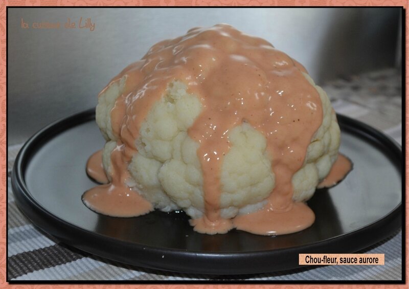 chou fleur sauce aurore