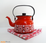 BOUILLOIRE EMAIL ROUGE FINEL muluBrok vintage