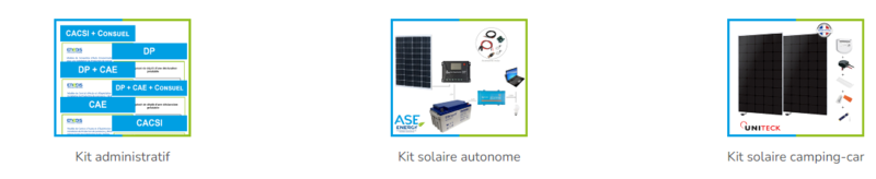 des modèles de kits solaires