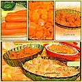 Trilogie de carottes ( Vichy, à la <b>Dijonnaise</b>, et une purée de carottes au cumin ) ...