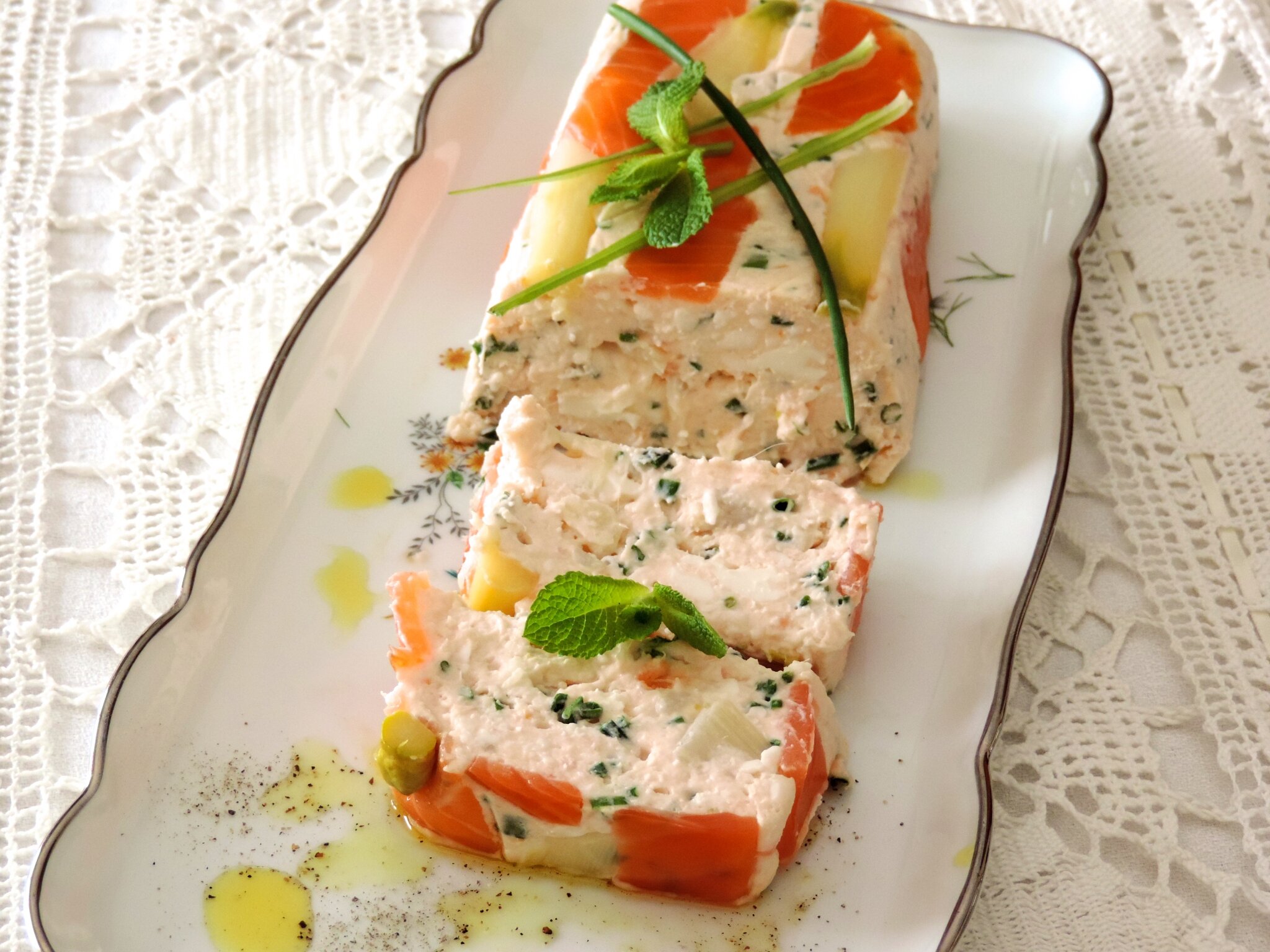 TERRINE ASPERGES SAUMON Dames Tartines sans gluten, sans oeuf, sans