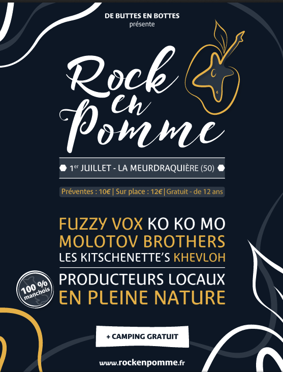 Rock en Pomme La Meurdraquière 1er juillet 2017 affiche visuel logo