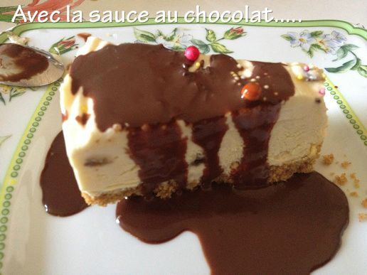 cheese cake sauce chocolat