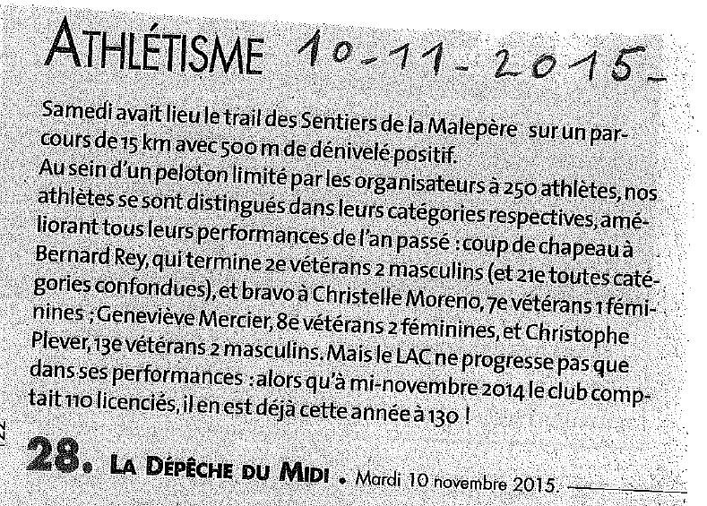 la depeche 10 nov 2015