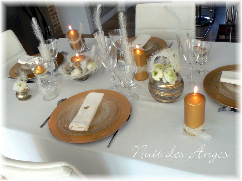 Nuit des anges décoratrice de mariage décoration de table or 002