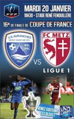 Avranches Metz 16 finale coupe de France football affiche