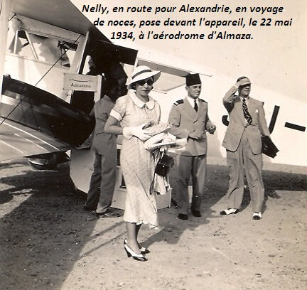 1934 05 22 Nelly en route pour Alexandrie aérodrome d'Almaza