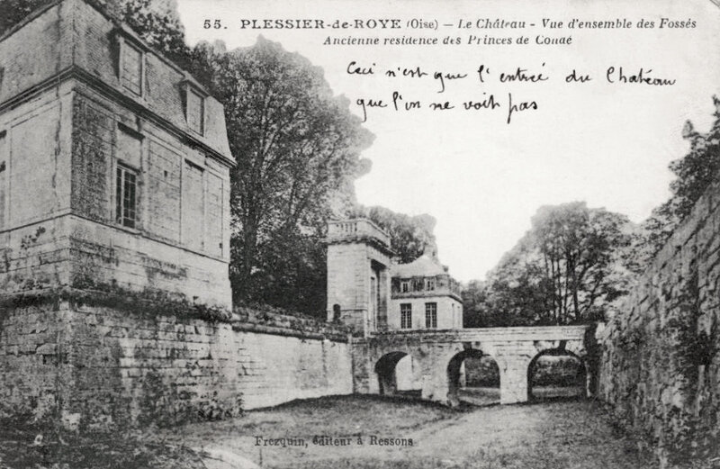 Plessier-de-Roye, château, courrier de soldat