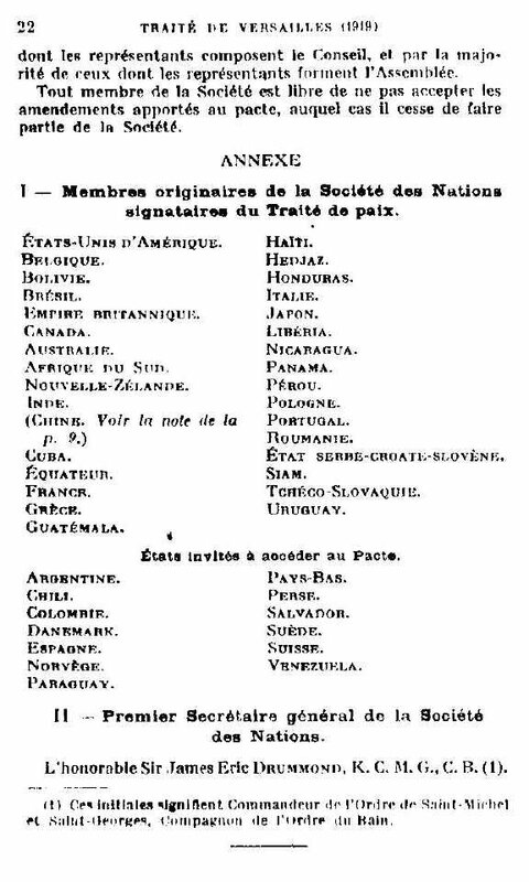 Signataires du traité de Paix