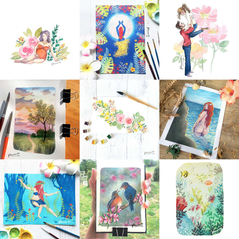 Illustration : Best nine de Gloewen sur instagram, les 9 photos les plus likées !