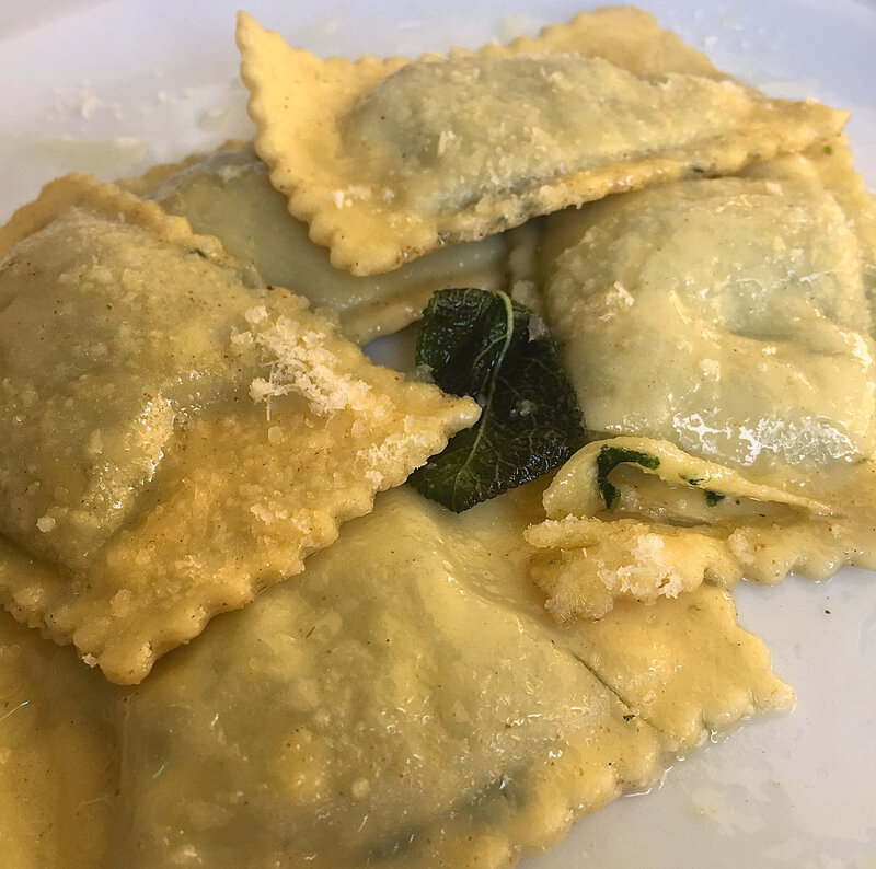 ravioli farcis aux épinards et à la ricotta