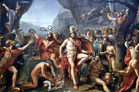 Hist-Bibl-Les premiers dieux de Constantin le Grand - Les Thermopyles Jacques-Louis David