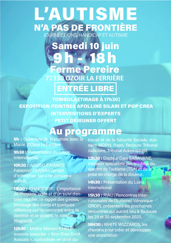 l'autisme n'a pas de frontière programme 10