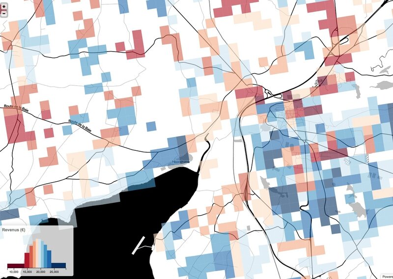 dataviz Avranches carte revenus fiscaux 2010