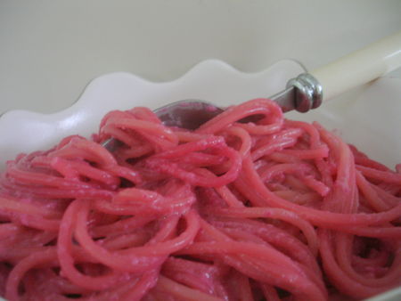 Des spaghetti roses, roses, roses recettes Je nai aucune excuse...