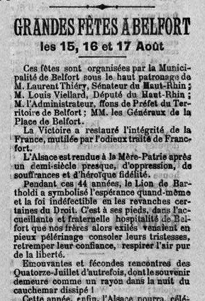 1919 07 10 Fêtes patriotiques La Frontière p0bR