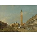 Circle of Francesco Guardi, View of the <b>Piazza</b> <b>San</b> <b>Marco</b>, Venice, Looking East