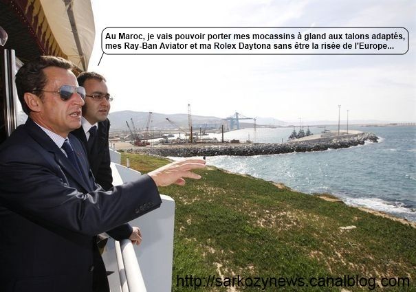 Sarkozy_Maroc_Ray_Ban_Aviator_Rolex_Daytona