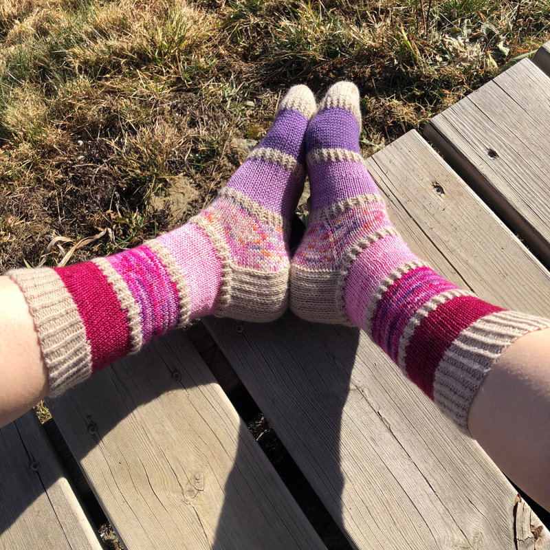 Color Palette Socks, design Laura Moorats