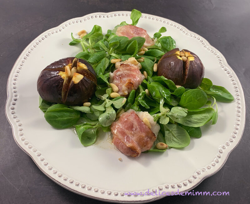 Salade de chèvre chaud aux figues rôties au miel 3