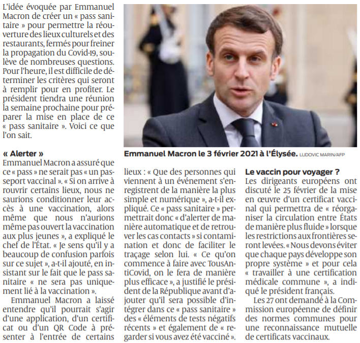 2021 02 27 SO Le pass sanitaire c 'est quoi2