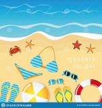 different-beach-utensils-summer-holiday-background-different-beach-utensils-summer-holiday-background-flip-flops-sunglasses-141376505