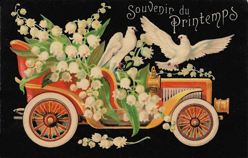 CPA Voiture de muguet