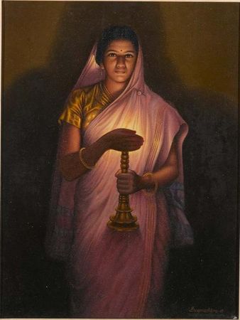 lady-with-the-lamp-ravi-verma