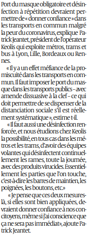 2020 04 24 SO Kéolis veut des masques dans les transports2