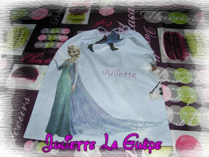 serviette reine des neiges bleu