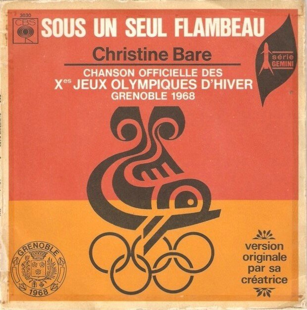 JO 1968 Grenoble Disque hymne Chritine Bare 4