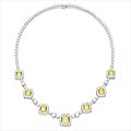 Fancy Light Yellow <b>Diamond</b> and <b>Diamond</b> Necklace