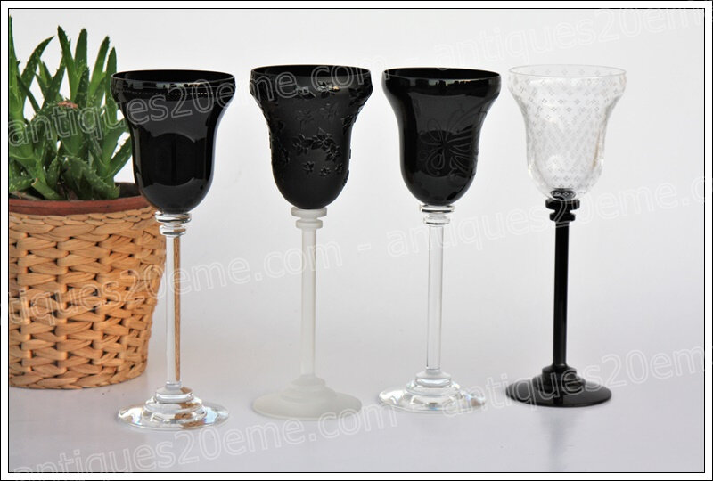 Coffret verres cristal Baccarat Damoiselles Nuit design S. Baldini