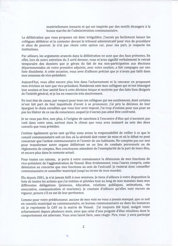 Lettre Stéphane Pini pour Chrétien page 2