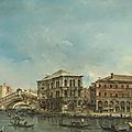 <b>Francesco</b> <b>Guardi</b> (Venice 1712-1793), Venice: the Rialto Bridge with the Palazzo dei Camerlenghi