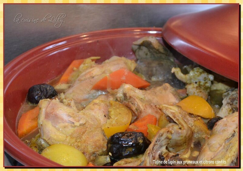 tajine de lapin aux pruneaux et citrons confits