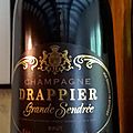 Champagne : Drappier : La Grande <b>Sendrée</b> 2006, et Buisson-Charles : Meursault Vieilles Vignes 2014 pour ouvrir le dîner