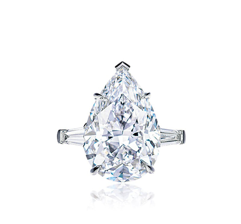 A 10.01 carat, D color, internally flawless, type IIa diamond ring, by Harry Winston
