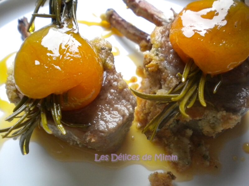 Carré d’agneau aux amandes et au caramel d’abricot 2