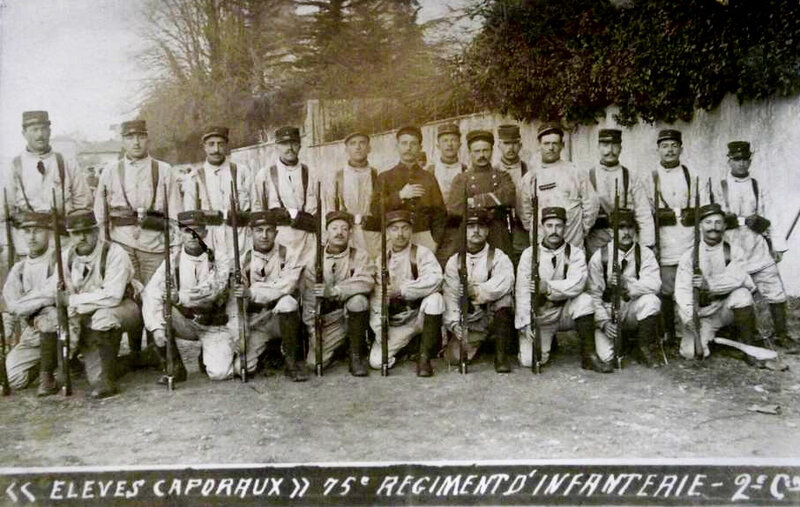 élèves caporaux du 75e RI, nov 1912
