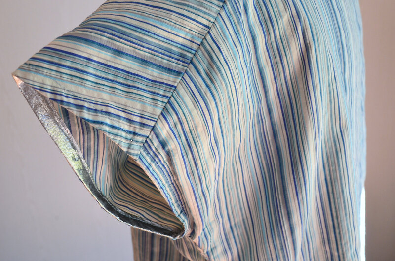 Chemise bleue à petit plis-couture-La chouette bricole (5)