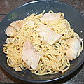 Spaghetti émincés de <b>haddock</b> sauce crème aneth