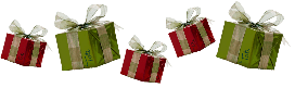 Gif barre animée Paquets Cadeaux de Droite vers la gauche 272 pixels