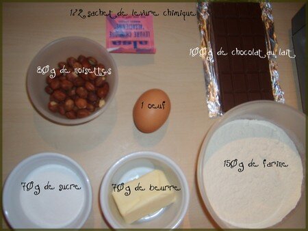 recettes Cookies au chocolat et aux noisettes
