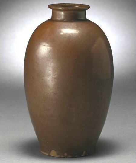 A rare small persimmon-glazed 'Yaozhou' vase, Northern Song Dynasty