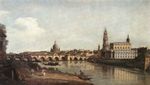 BELLOTTO il Canaletto 1748 Vue de Dresde et du pont Augustus - wikimedia