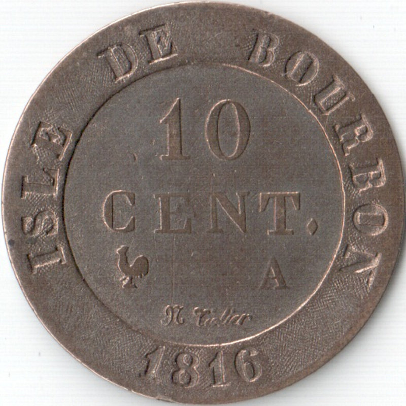 piece de 1816 de l ile Bourbon-La Reunion