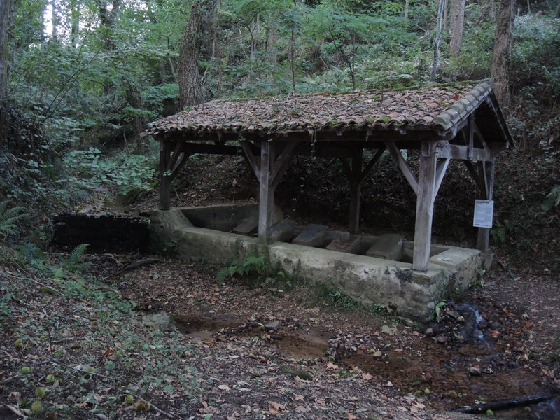Mendionde, en route pour le mont Ursuya, lavoir (64)